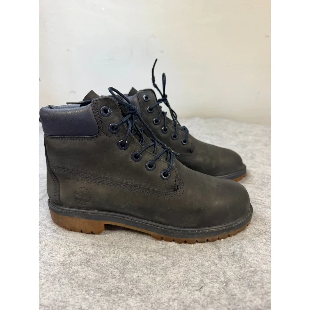 Timberland Navy Blue Youth Premium Waterproof Boots US SIZE 6